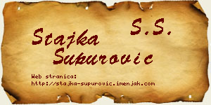 Stajka Supurović vizit kartica